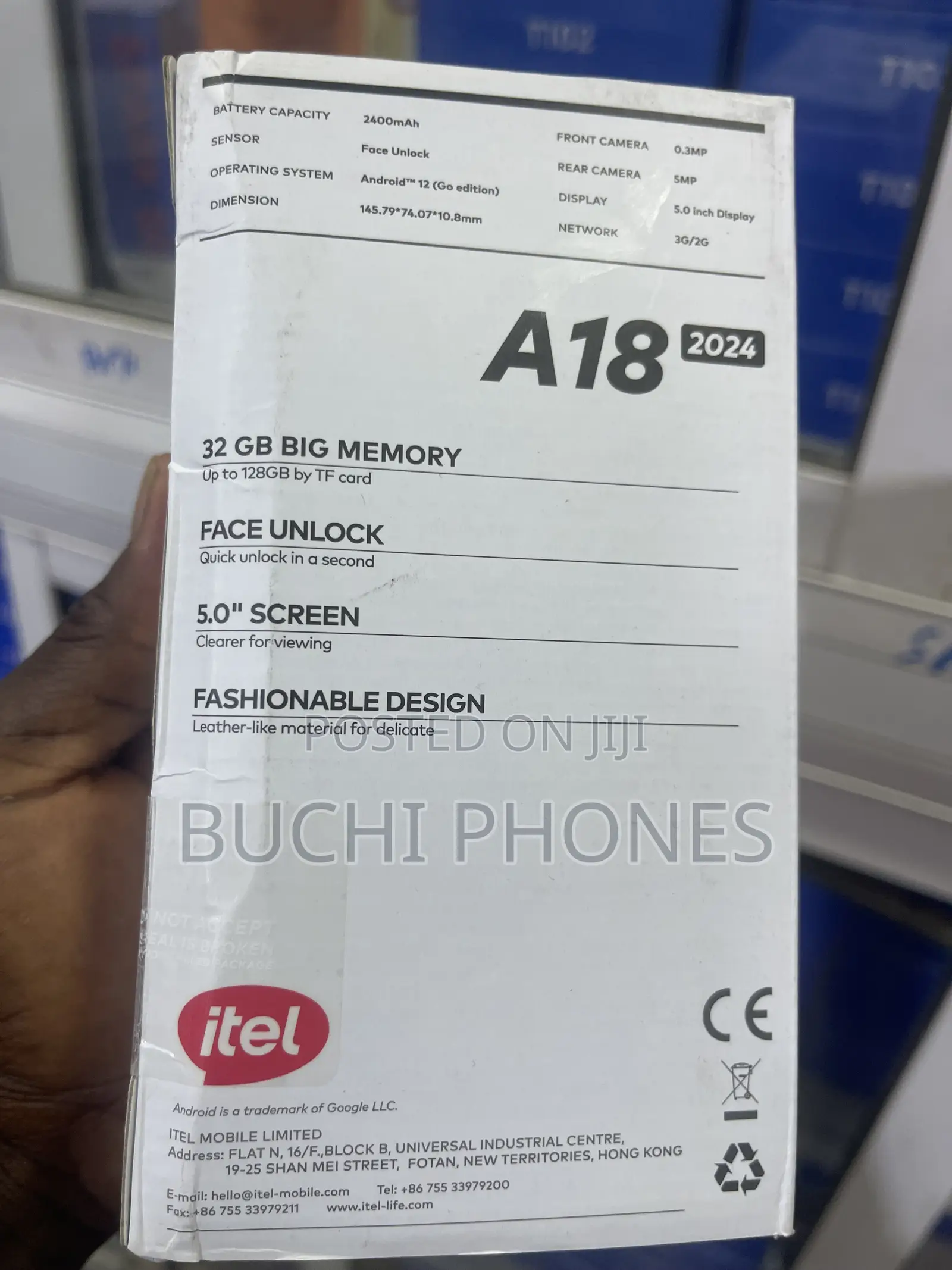 New Itel A18 32 GB Black