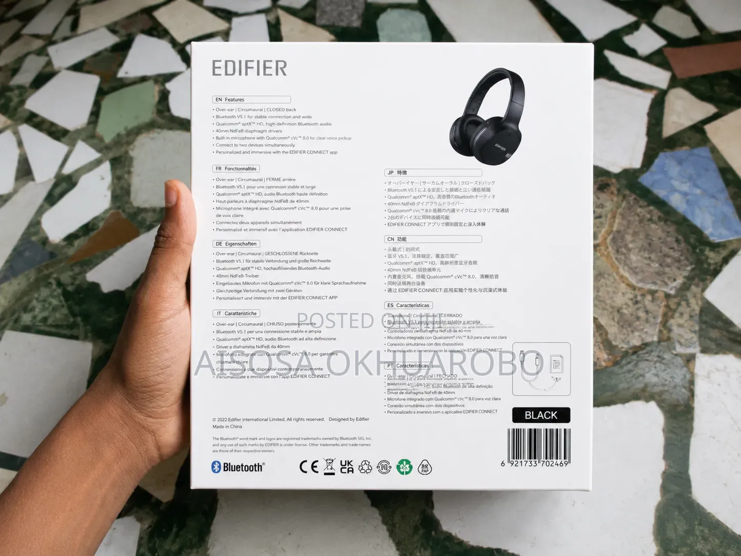 Edifier W800bt Plus (Over Ear) Black