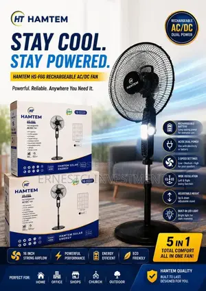 18inches Rechargeable Standing Fan