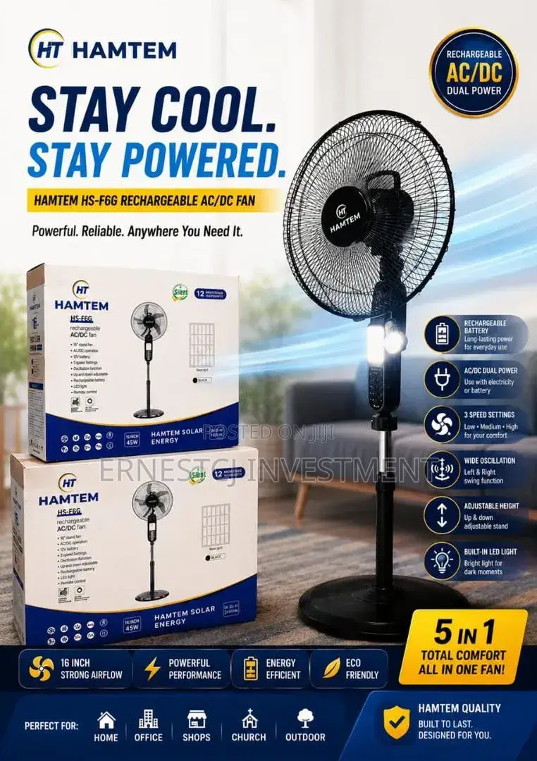 18inches Rechargeable Standing Fan
