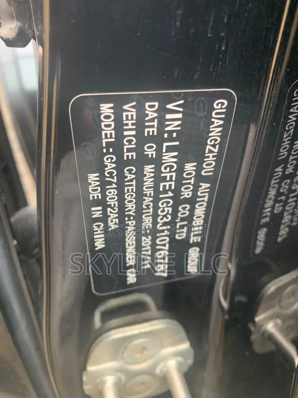 GAC GS3 2017 Black