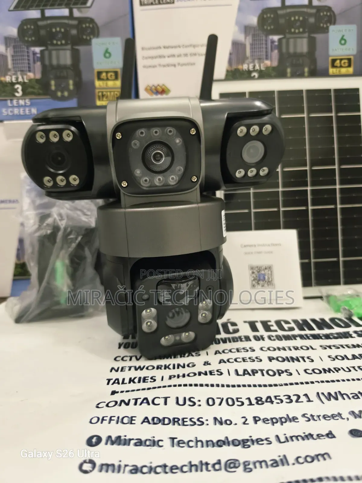 Eseecloud 3 Lens 4g Solar Camera Aov
