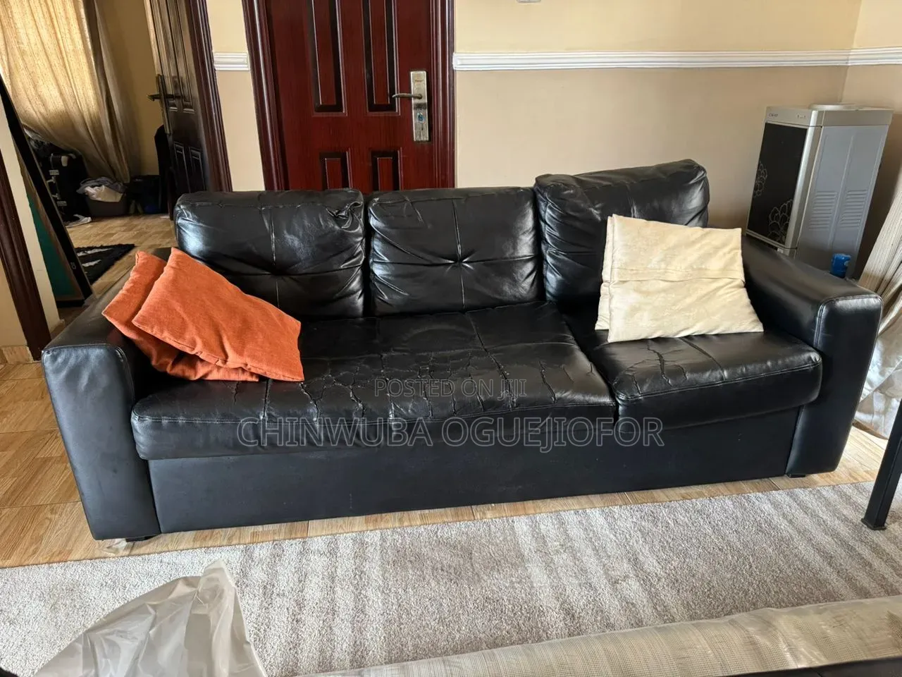 Black Leather Couch