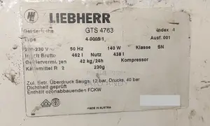 Liebherr 438l Deep/Chest Freezer