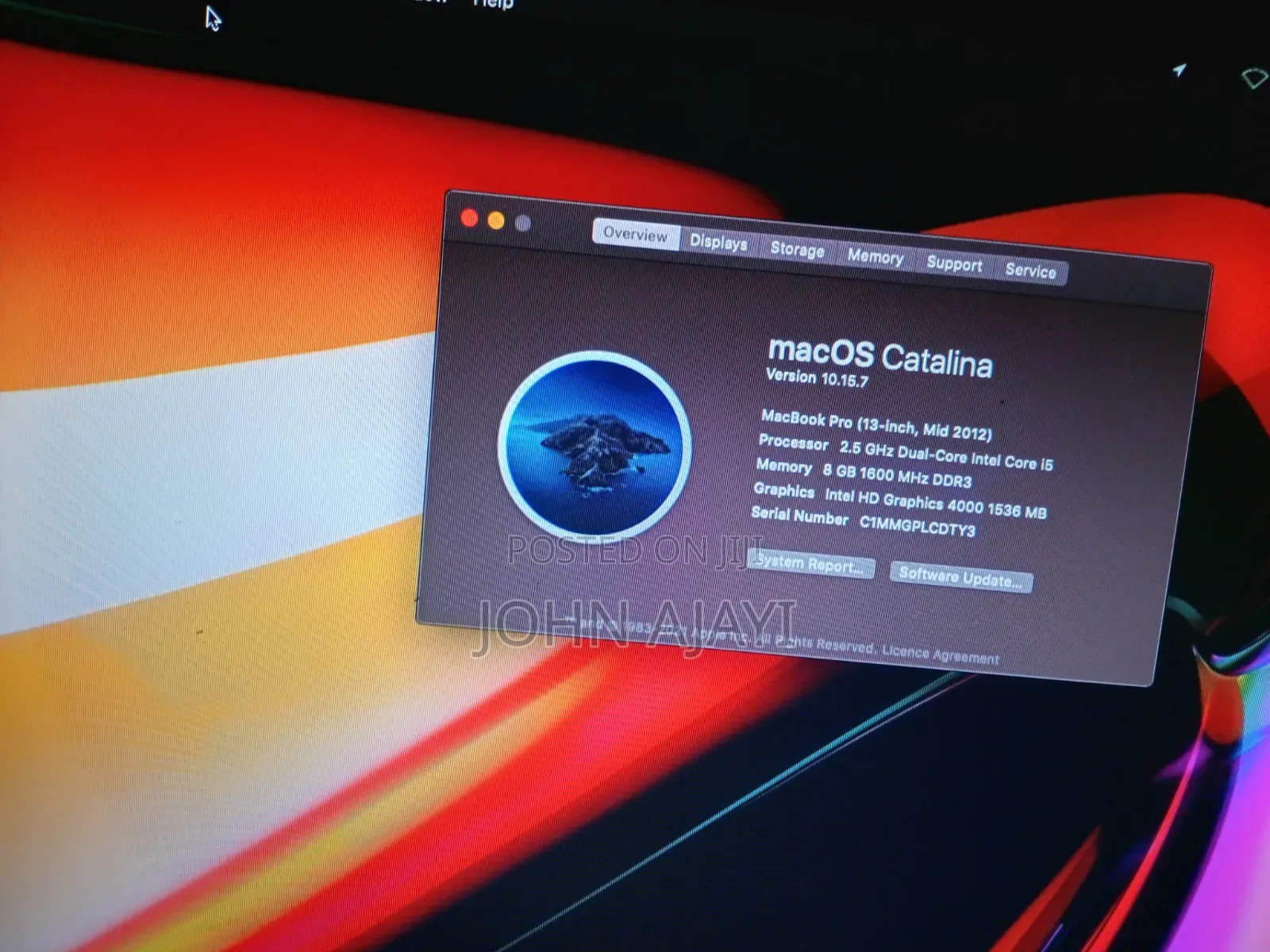 Laptop Apple MacBook Pro 2012 8GB Intel Core i5 eMMC 500GB