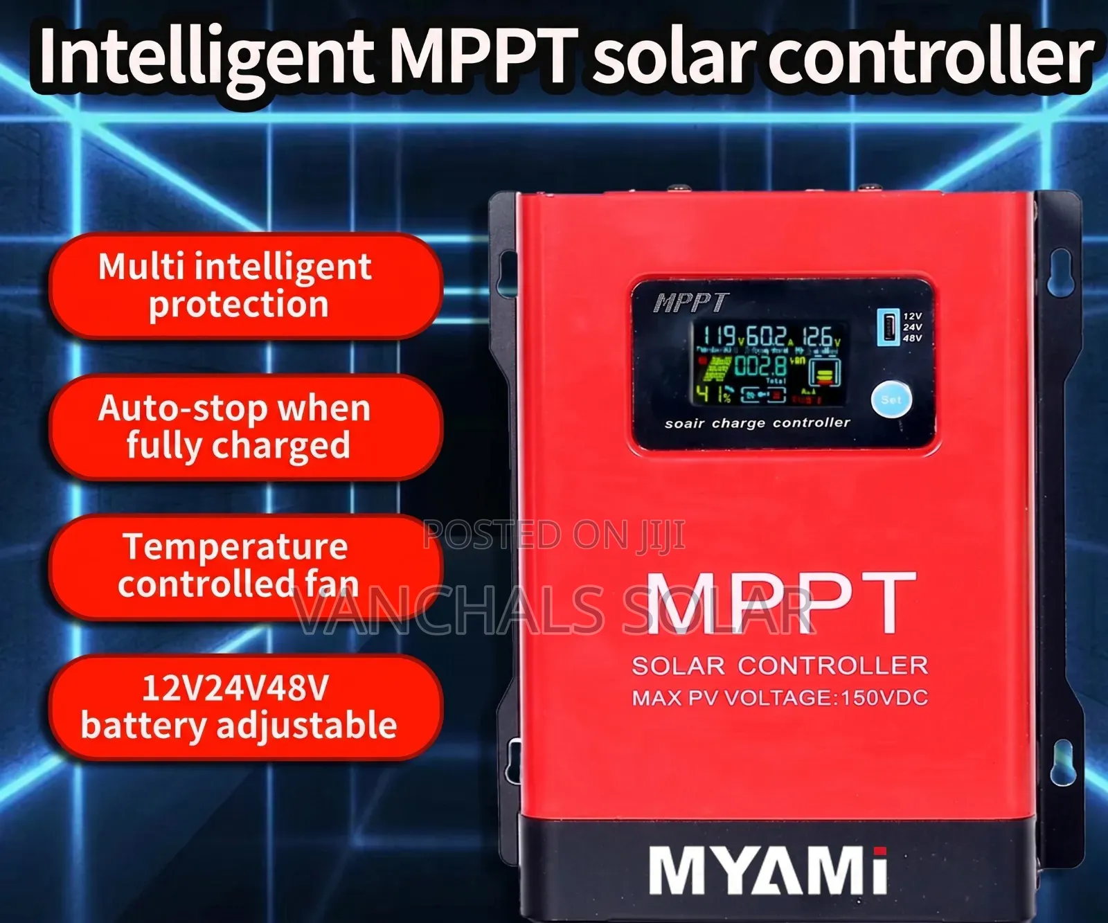 Charge Controller Solar MPPT 60a 12/24/48v