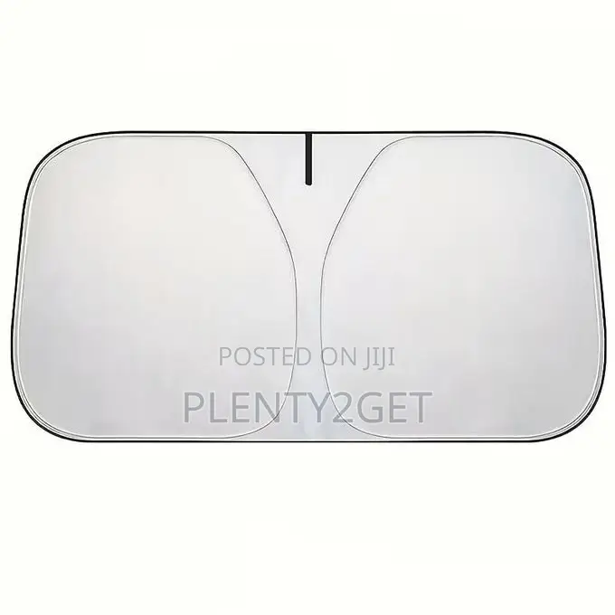 Car Dual-Ring Titanium Silver Sunshade Front Windshield