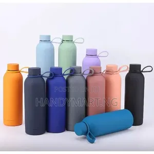 Fancy Steel Coated With Silicone Vacuum Water Flask