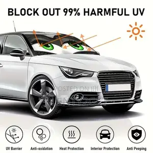 Car Sunshade Windshield Blackout Green Eyes Summer Sunshade Sun Protec