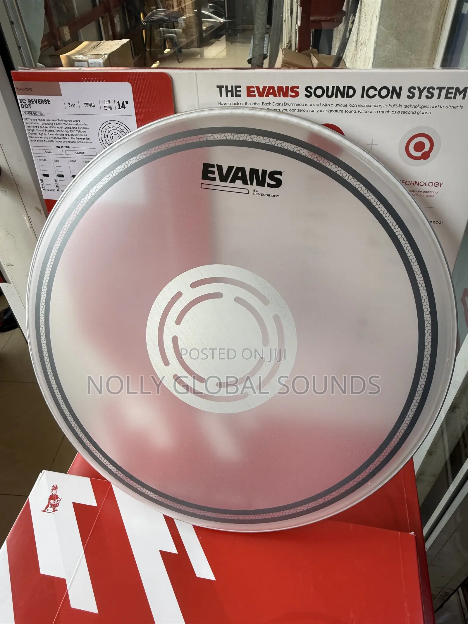 Evans Ec Reverse Dot Snare Drum Head - 14 Inches