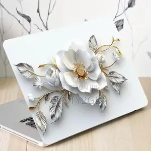 2pcs Vinyl Laptop Skin Rose Stickers, Scratch-Resistant Diy Art Protec