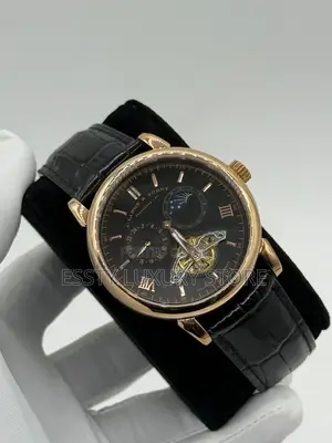 A.Lange Sohne Quality Luxury Men Genuine Leather Wristwatch