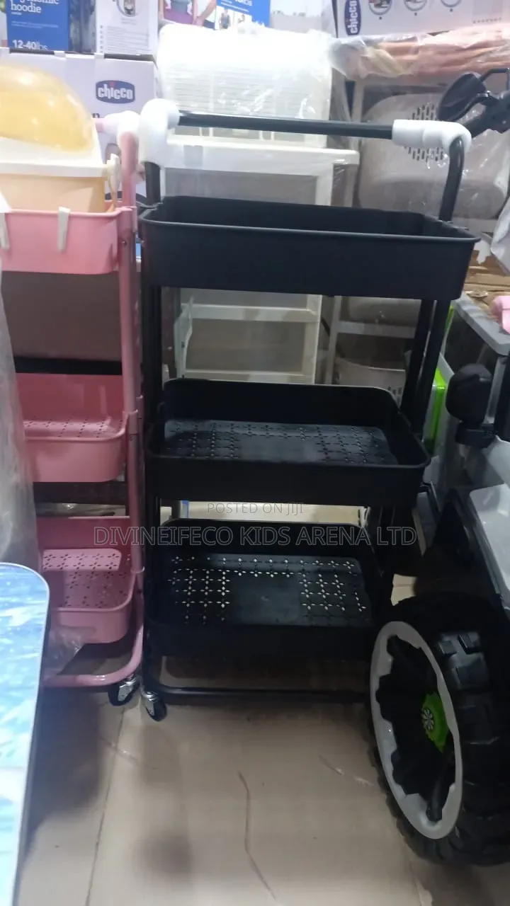 3-Tier Multipurpose Rolling Storage Trolley With Wheels