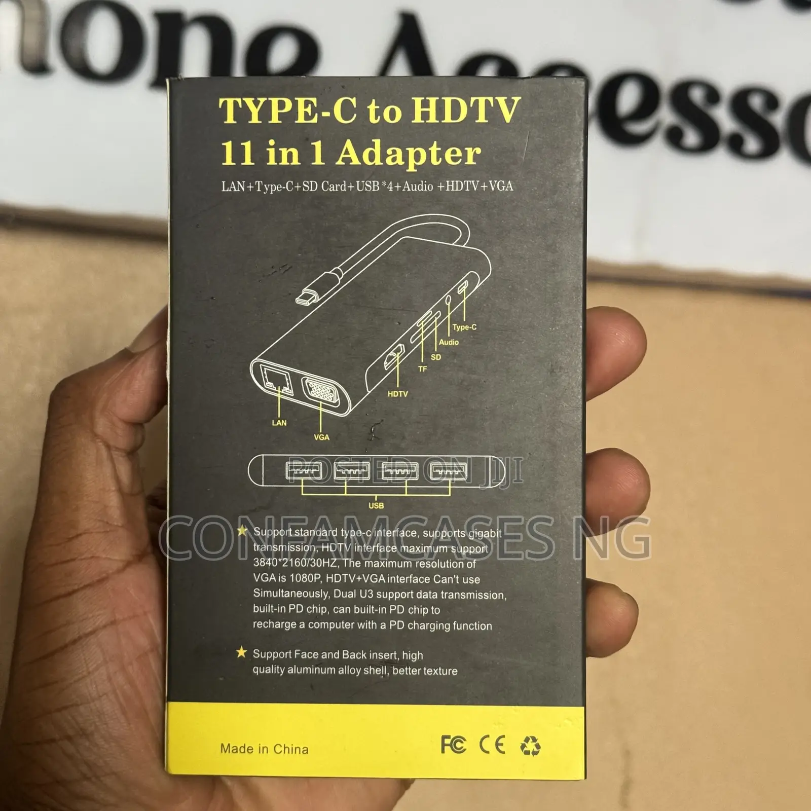 Type C to HDTV 11 in 1 Multifunctional Adapter Docking Station