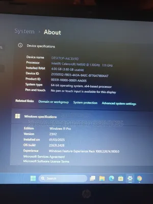 New Laptop HP 250 G8 4GB Intel Celeron SSD 256GB