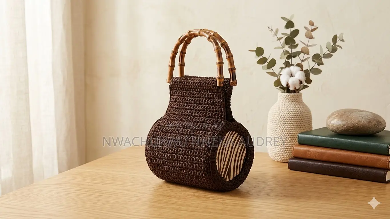 The Espresso Zebra Bamboo Satchel Bag