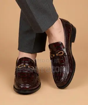 Classic Wine and Black Leather Shoe