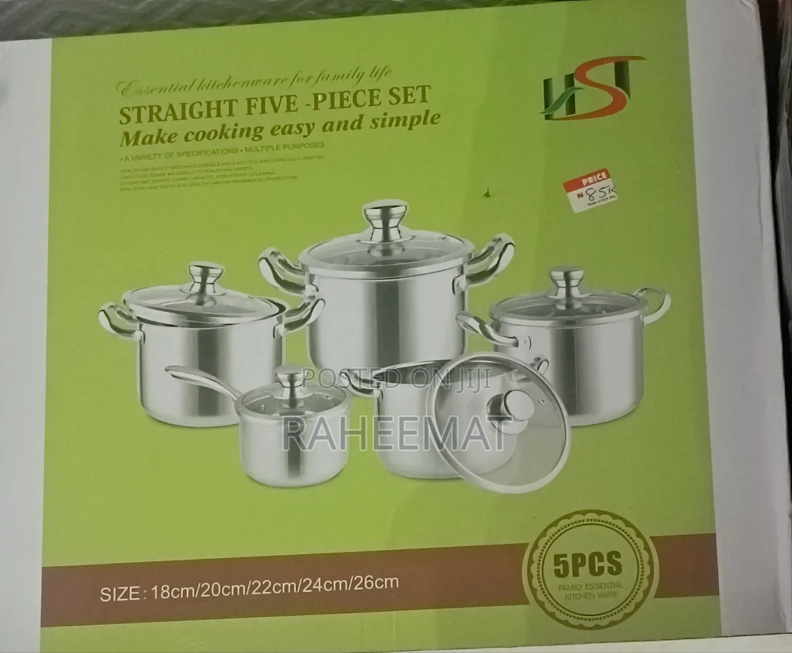 Straight Five Piece Set Cooking Ware