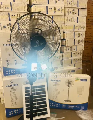 Hamtem 16" Ac/Dc Rechargeable Fan / Solar Fan