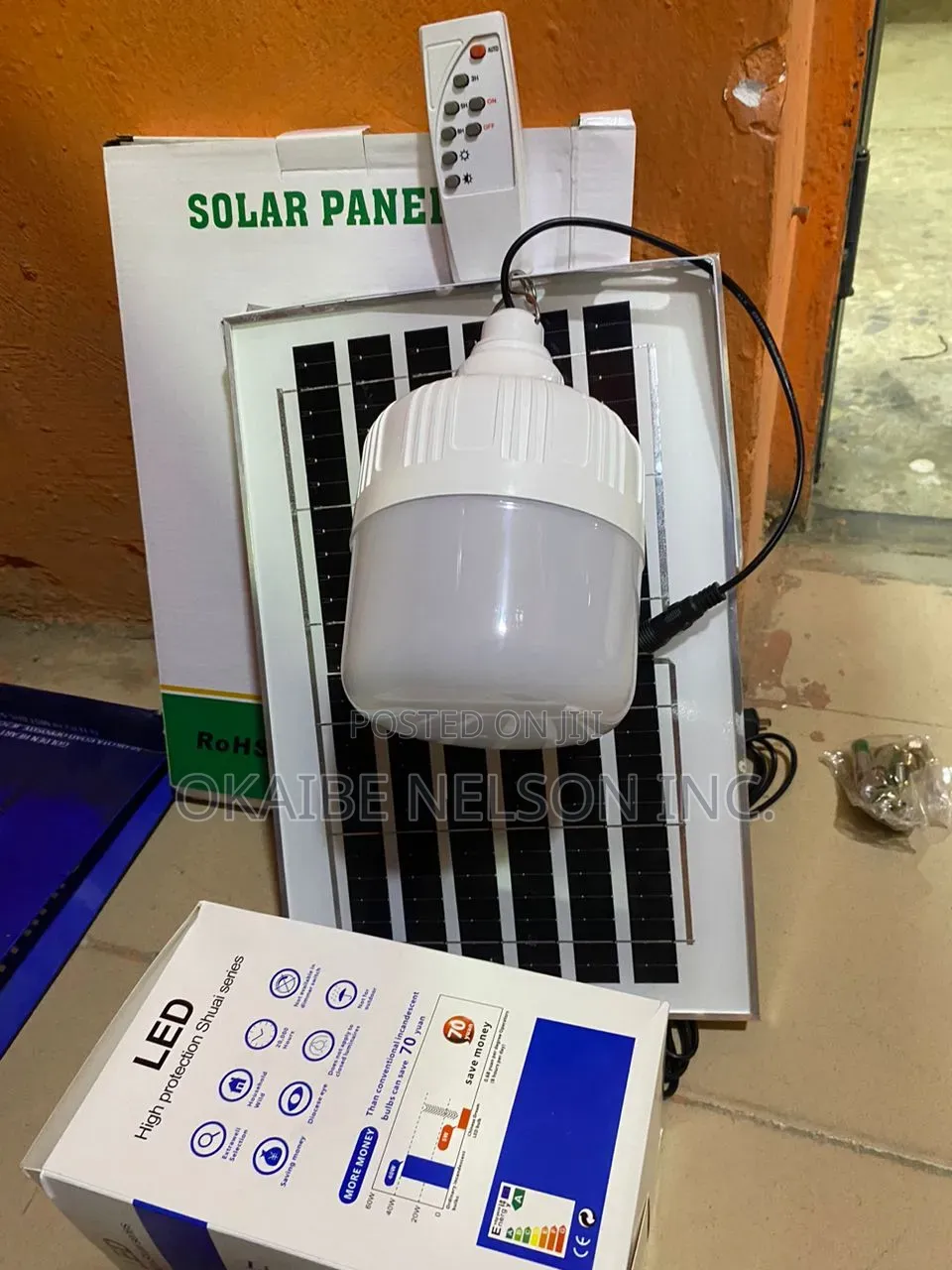 Solar Powered Bulb and Panel