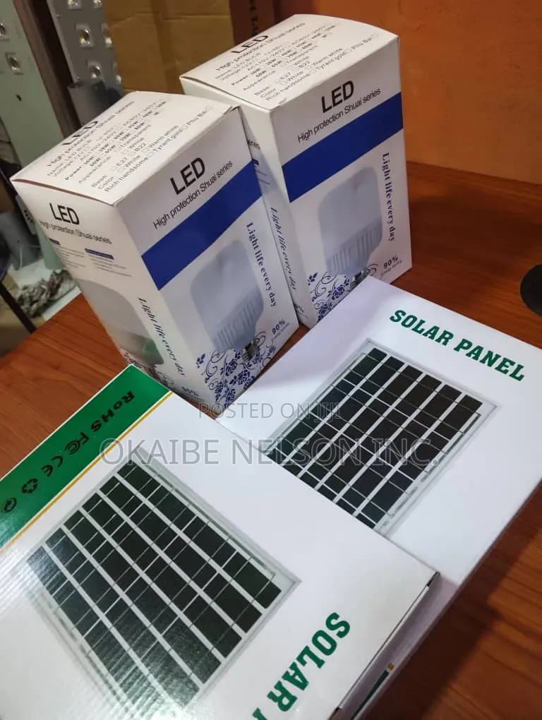 Solar Powered Bulb and Panel