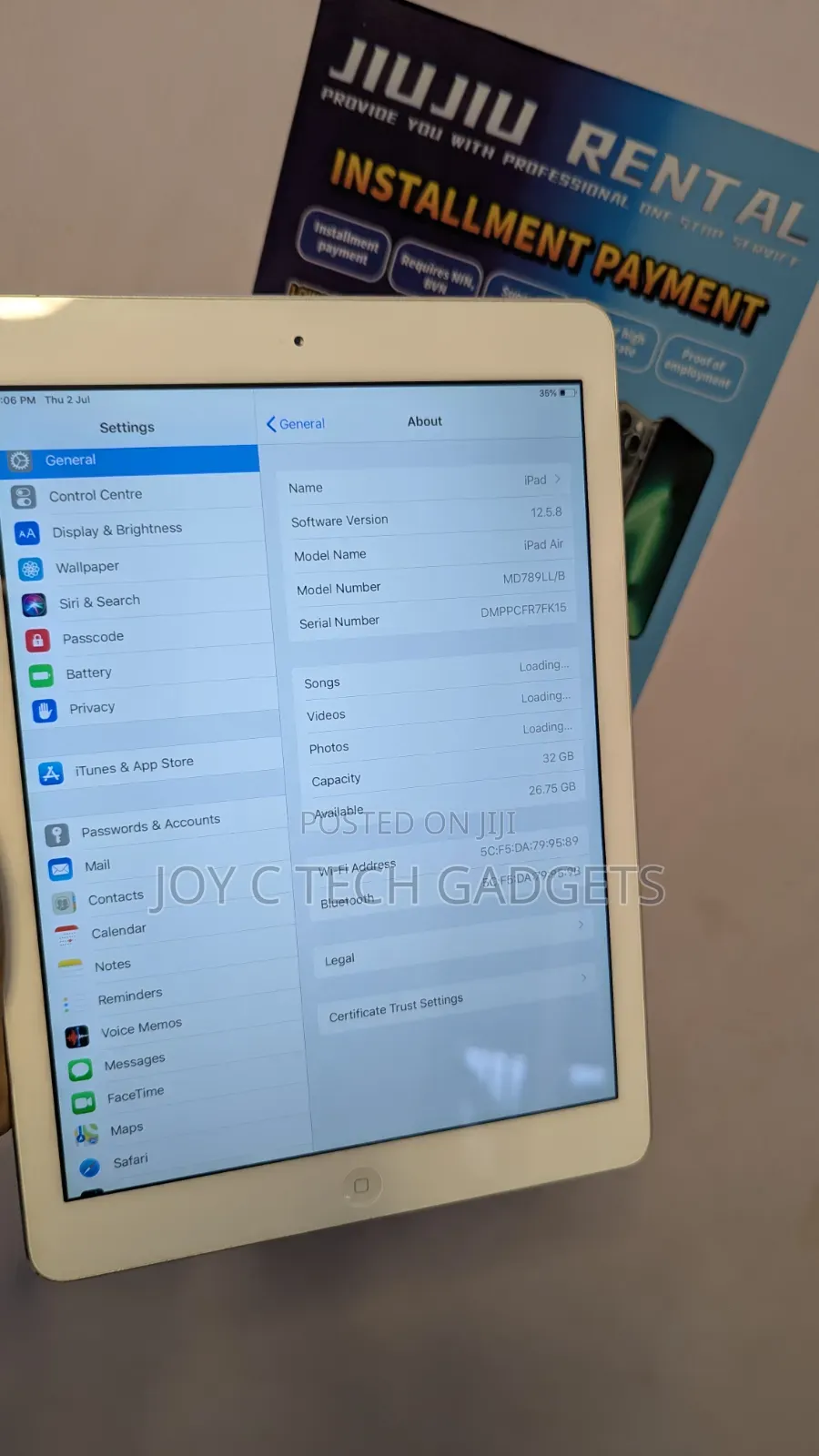 Apple iPad Air 32 GB Silver