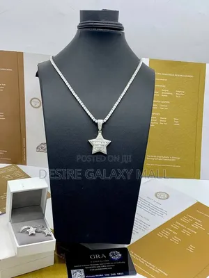 VVS Moissanite Tennis Chain, Star Pendant and Star Earring in Store