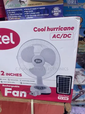 Itel Rechargeable Solar Fan 12’Inches