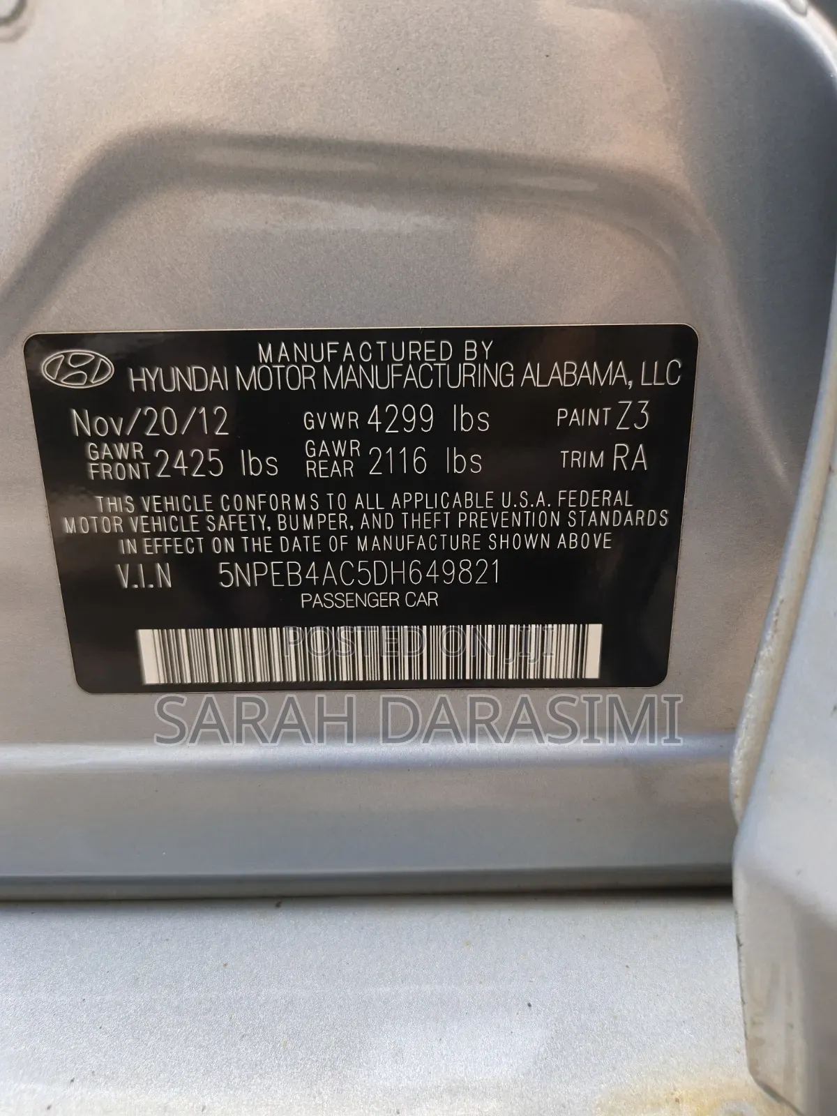 Hyundai Sonata 2013