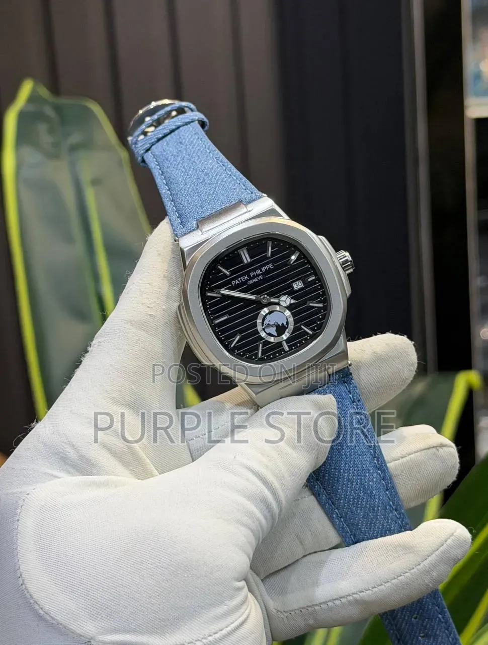 Patek Philippe Canvas Strap Working Down Seconds Watch