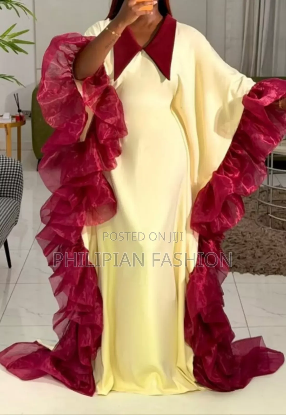 Bugu Gown With Side Ruffle