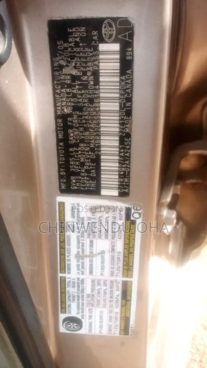 Toyota Corolla 2006 Gold
