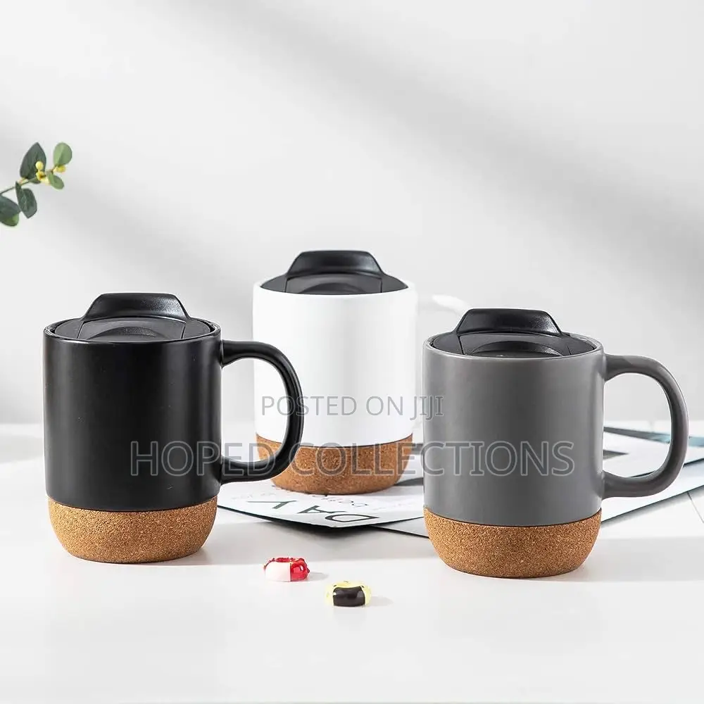 Cork-Base Mug With Cover
