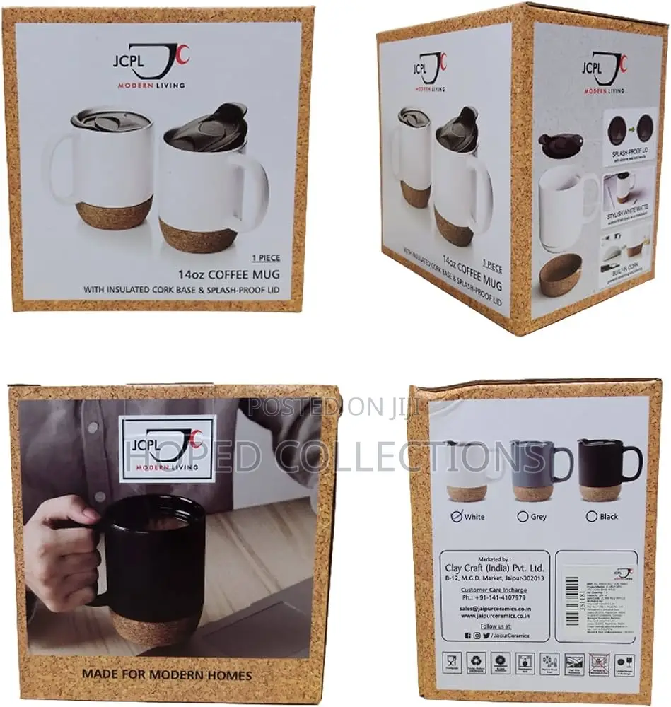 Cork-Base Mug With Cover