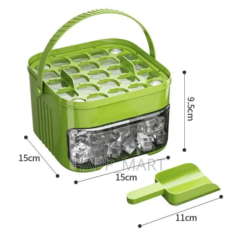 50-grid Ice Cube Maker With Storage Box Scoop