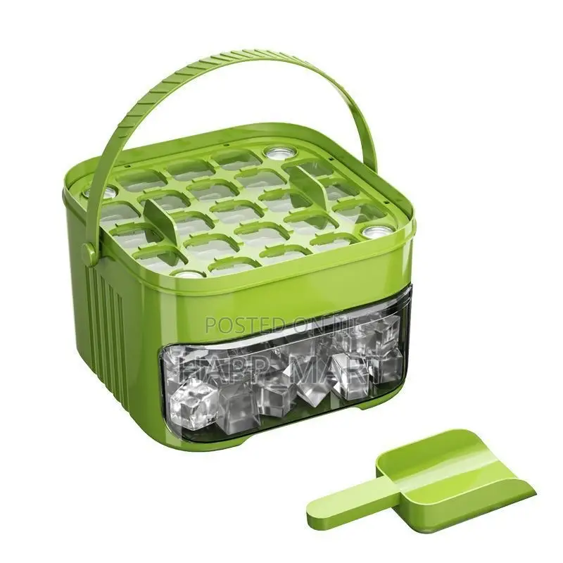 50-grid Ice Cube Maker With Storage Box Scoop