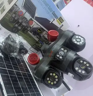 3 Rotational Lens 4g Solar CCTV Camera-Wireless PTZ Security Cam