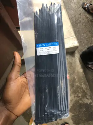 Black Nylon Cable Ties 4.8 Mm by 300 Mm.