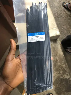 Black Nylon Cable Ties 4.8 Mm by 300 Mm.