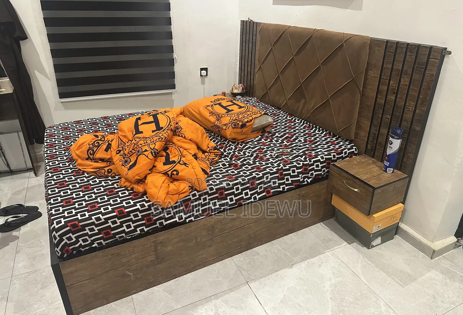 Bed and Bedframe Plus Dressing Mirror