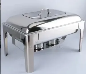 Luxury Square Chaffing Dish Gold and Silver