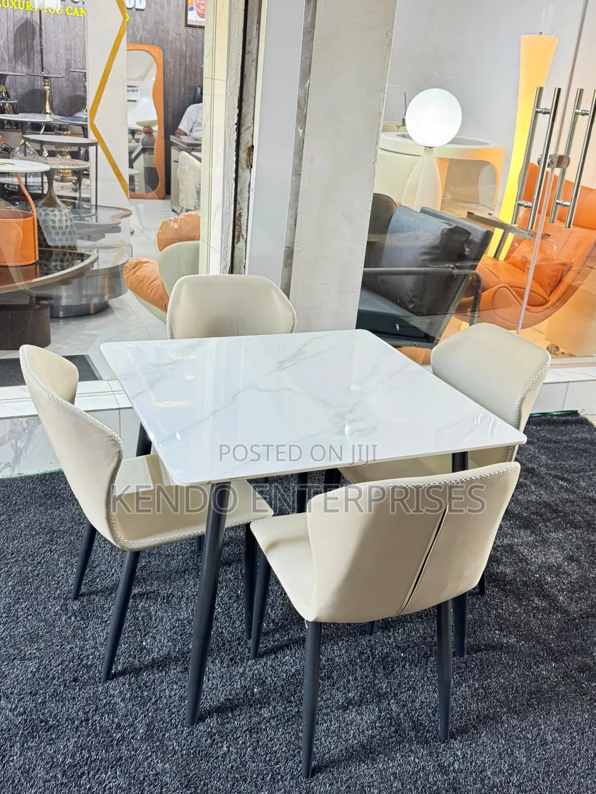 White Dining Table With 4 Seaters