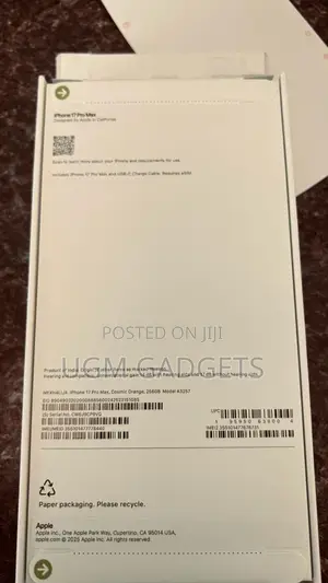 New Apple iPhone 17 Pro Max 256 GB Orange