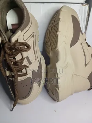 Fashion Unisex Chunky Sneakers – Beige Brown Casual Sports Shoes