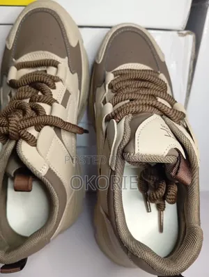 Fashion Unisex Chunky Sneakers – Beige Brown Casual Sports Shoes