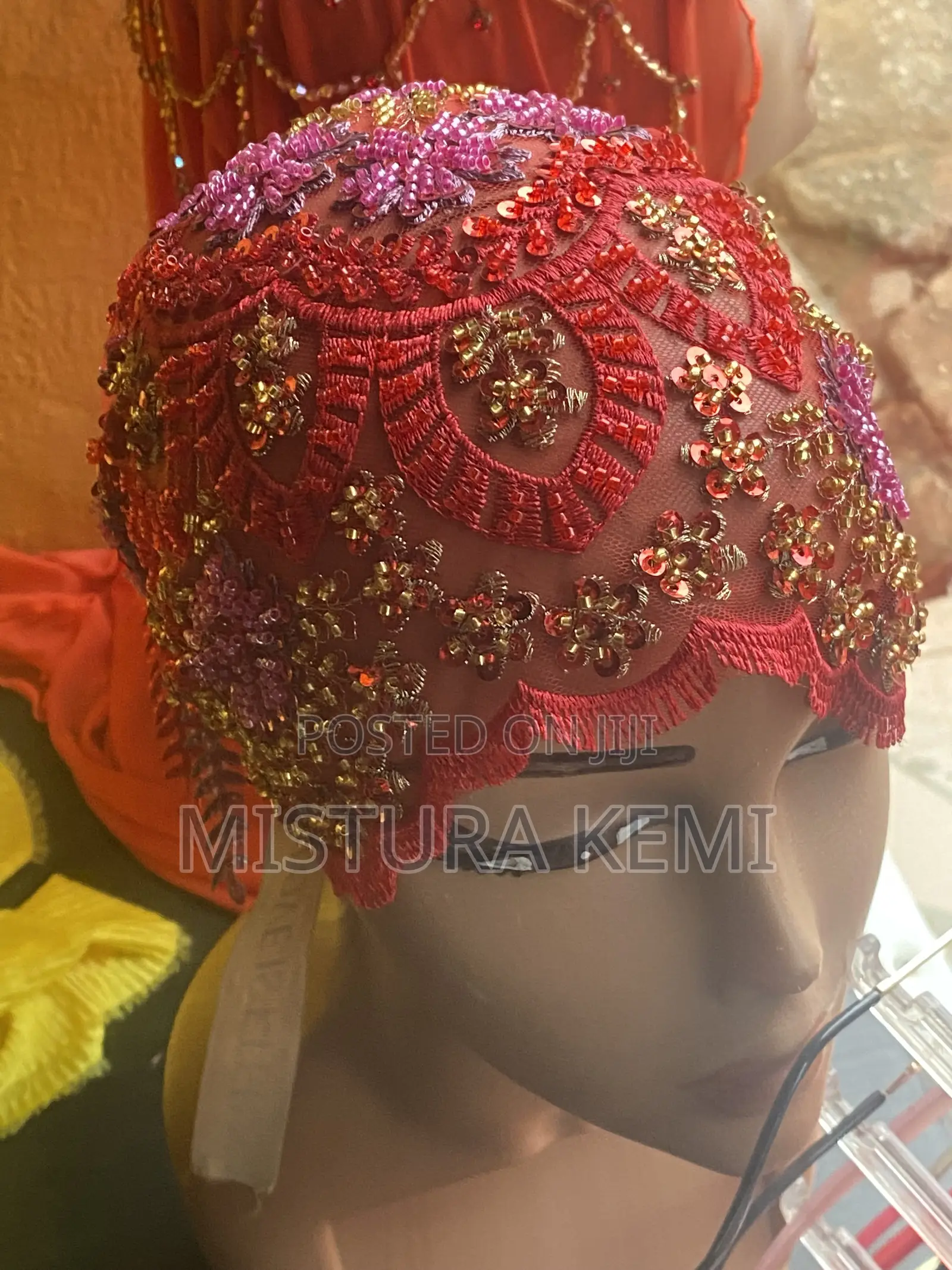 Beaded Dubai Cap