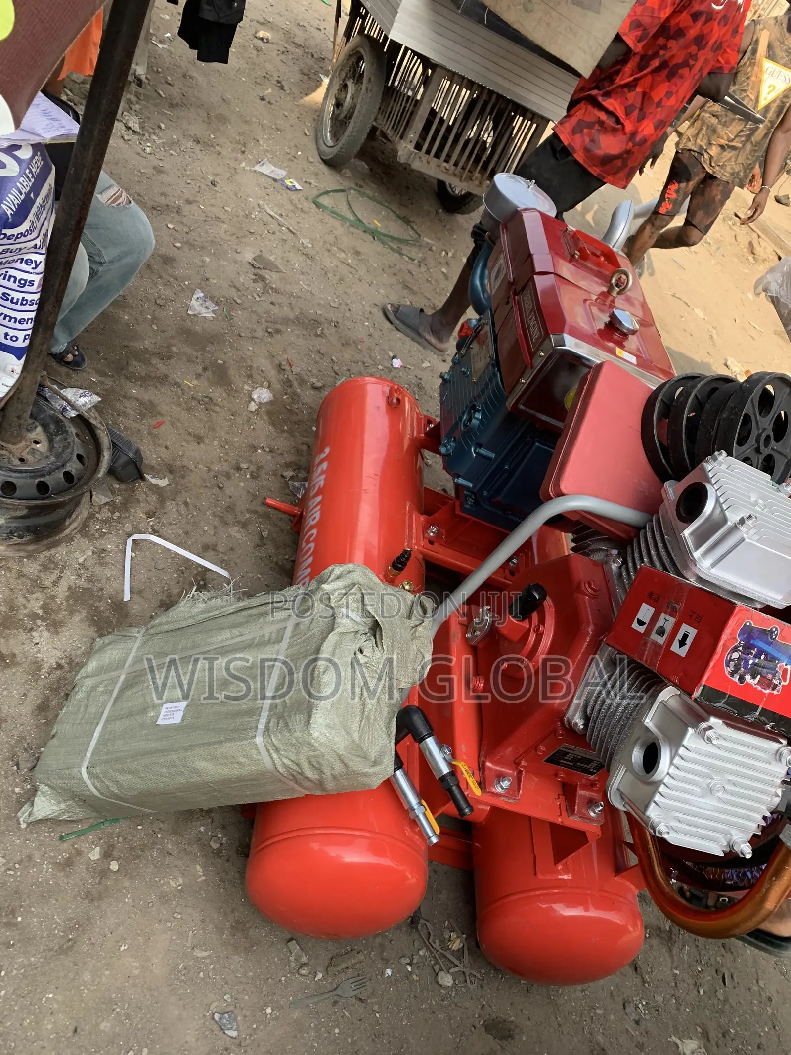 Double Tank Air Compressor With Engine