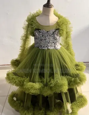 Luxury Olive Green Dress