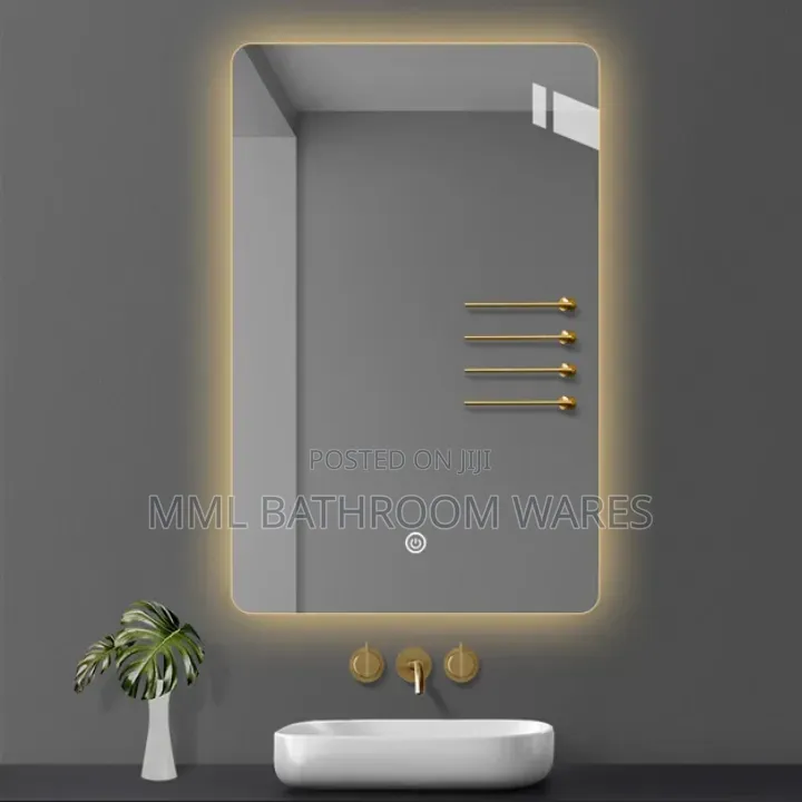 Square Backlit Led Mirrors With 3 Lights.
