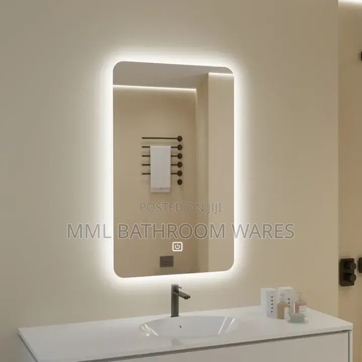 Square Backlit Led Mirrors With 3 Lights.